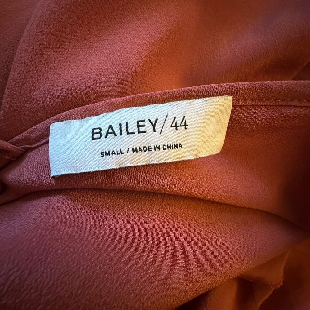 Bailey / 44 Rust Colored Cold Shoulder Ruffled 10… - image 7